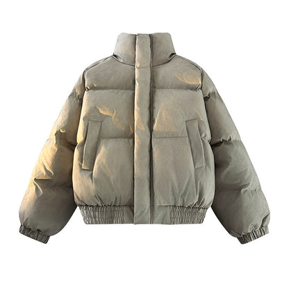 Damen Daunenjacke Warm Elegant Hoch Kragen