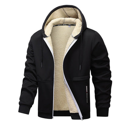 Herren Fleecejacke Bequem Warm mit Kaschmir-Innenausstattung
