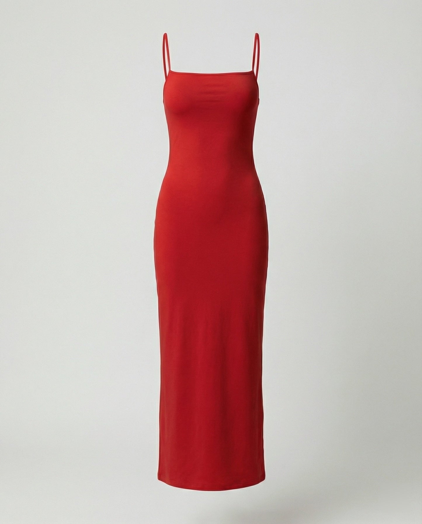 Damen Midikleid Elegantes Spaghettiträger Kleid Sommer