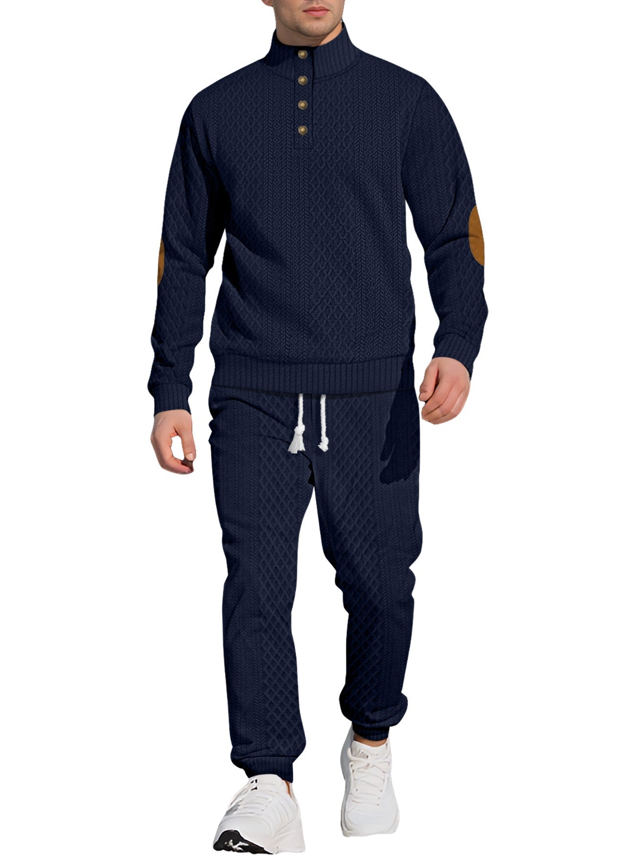Herren Strickanzug Eleganter Kragen Modern