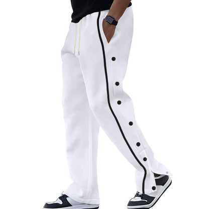 Herren Freizeithose Sportlich Bequem mit Knöpfen