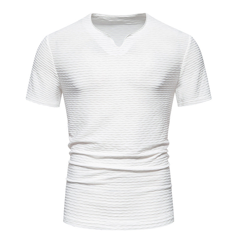 Herren T-Shirt Kurzarm Wellenmuster Trendig Sommer