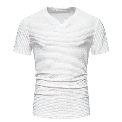 Herren T-Shirt Kurzarm Wellenmuster Trendig Sommer