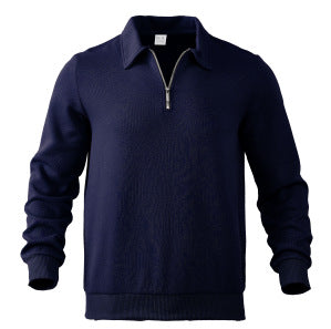Herren Sweatpullover Strukturiert Halblang Reißverschluss Modern