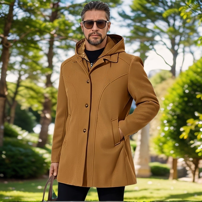 Herren Jacke Übergangsjacke mit Kapuze Modern Slim Fit