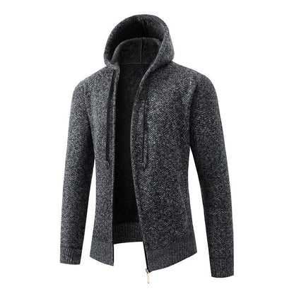 Herren Strickjacke Kapuze Bequem Warm
