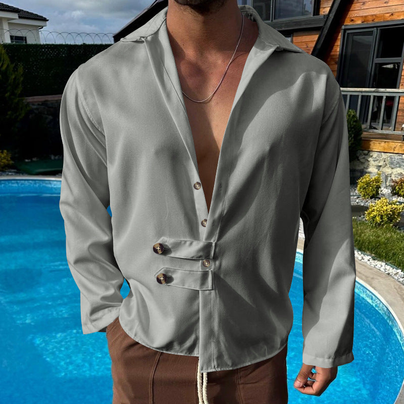 Herren Hemd Elegantes Bügelfrei Mit Knopfverschluss Modern