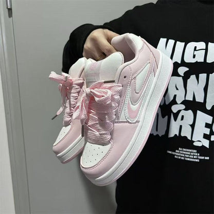 Damen Sneaker Bequem Schnürsenkel Weich