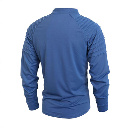 Herren Langarmshirt Stehkragen Reißverschluss Modern Berlin Style