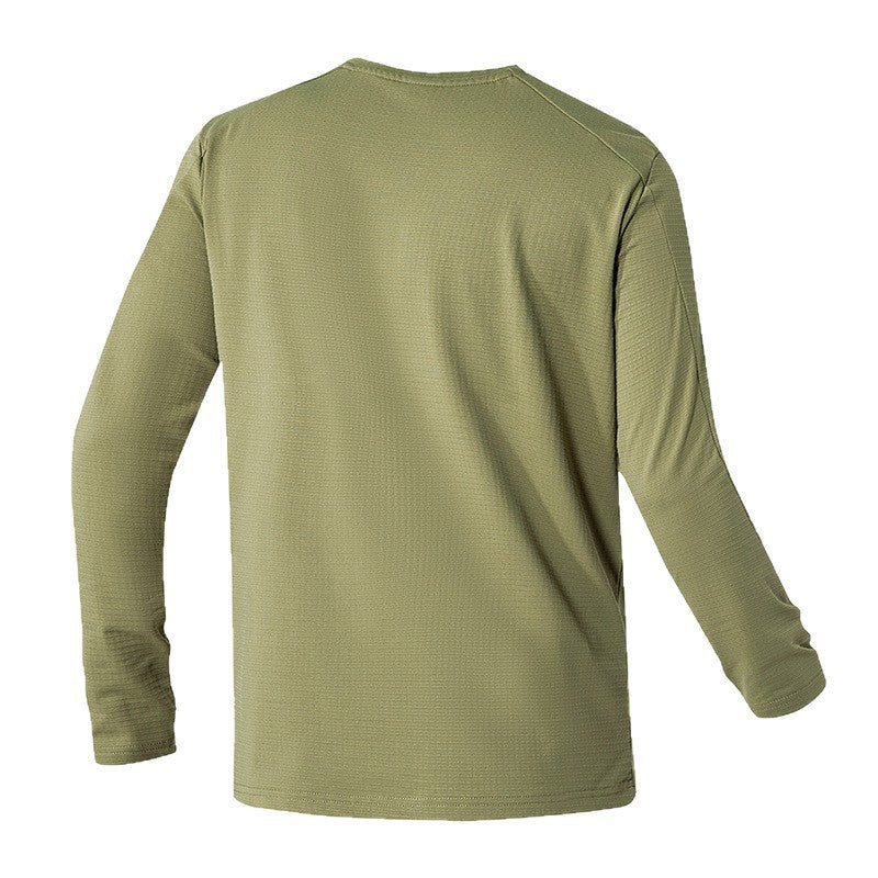 Herren Funktionslongsleeve Atmungsaktiv mit Tasche Sportlich