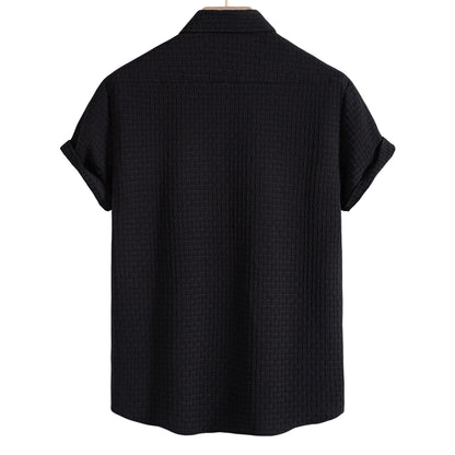 Herren Kurzarmhemd Atmungsaktiv Elegant Modern