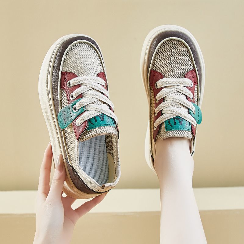 Damen Sneaker Dickes Profil Atmungsaktiv Sportlich