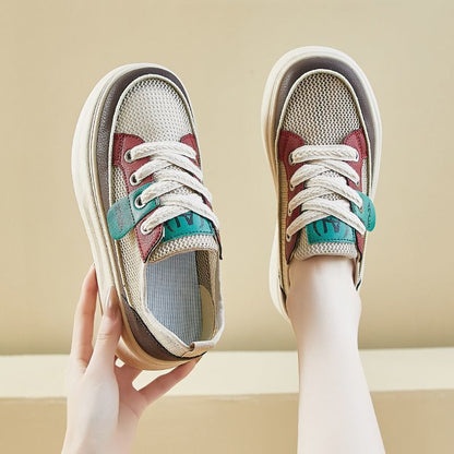Damen Sneaker Dickes Profil Atmungsaktiv Sportlich