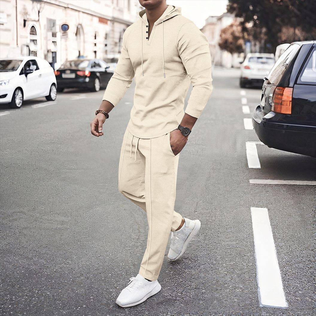 Herren Sportset: Hoodie Jogginghose Atmungsaktiv Komfort Set