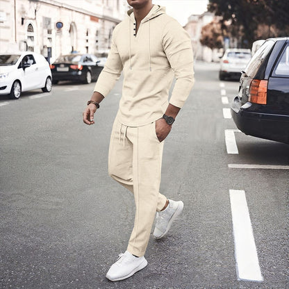 Herren Sportset: Hoodie Jogginghose Atmungsaktiv Komfort Set
