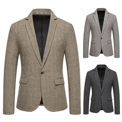Herren Blazer Slim Fit mit Karomuster Elegant
