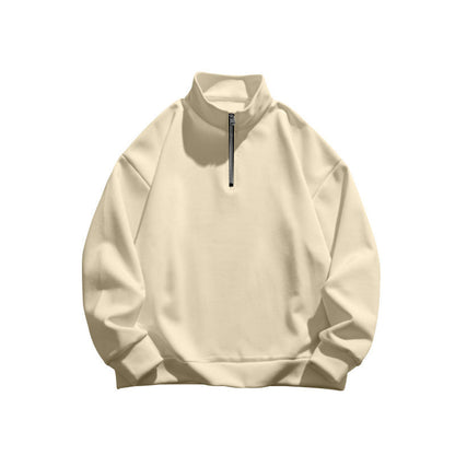 Herren Stehkragenpullover Sportlich Reißverschluss Modern
