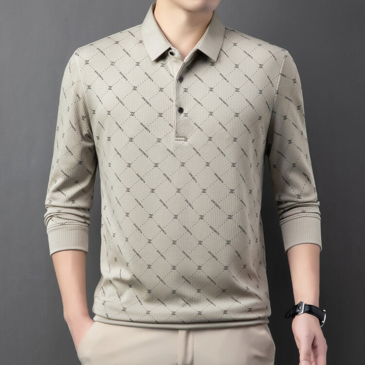 Herren Poloshirt Langarm Atmungsaktiv Modern - BerlinGlamour