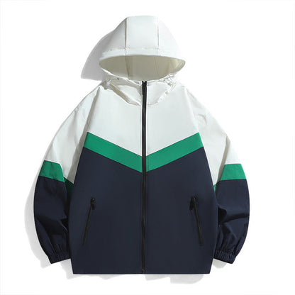 Sportliche Windbreaker Jacke Damen Herren Wasserabweisend