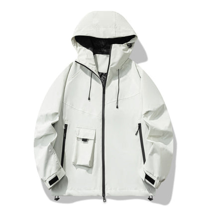Herren Outdoor-Jacke wasserabweisend verstellbares Kapuzen-Design