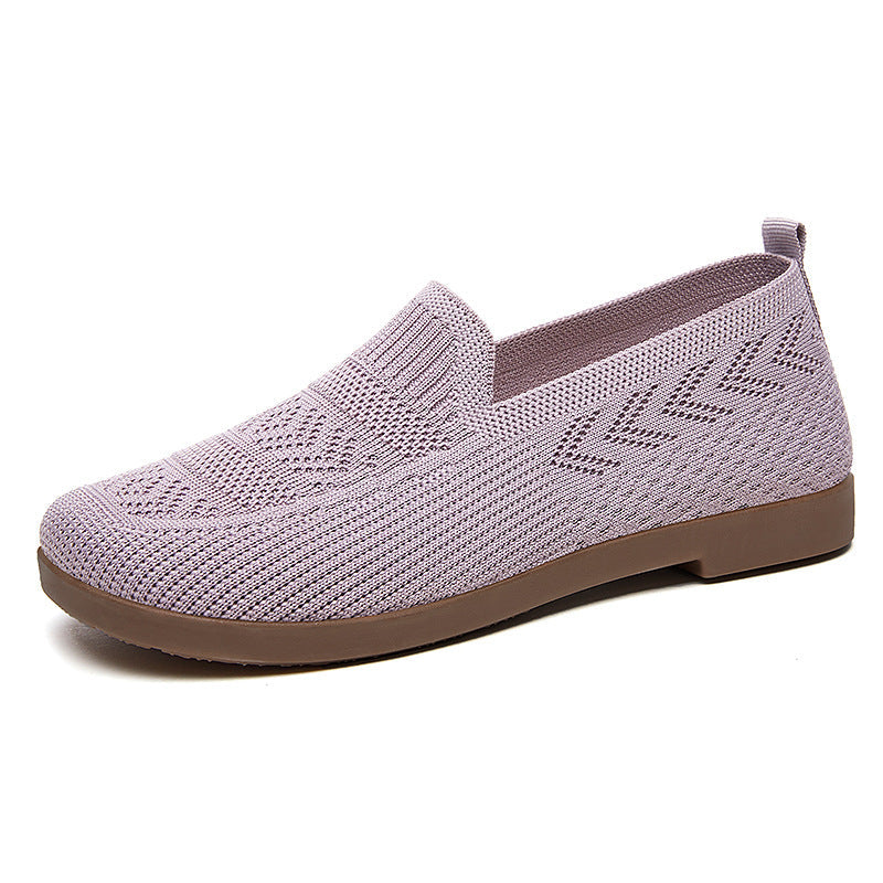 Damen Strick-Slipper Bequem Elastisch Rutschfest