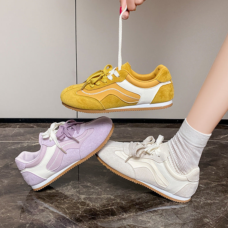 Damen Sneaker Weich Veloursleder Rutschfest