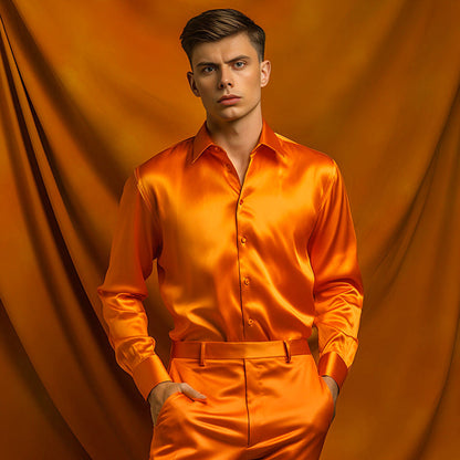 Elegantes Herren-Hemd Glänzend Modern