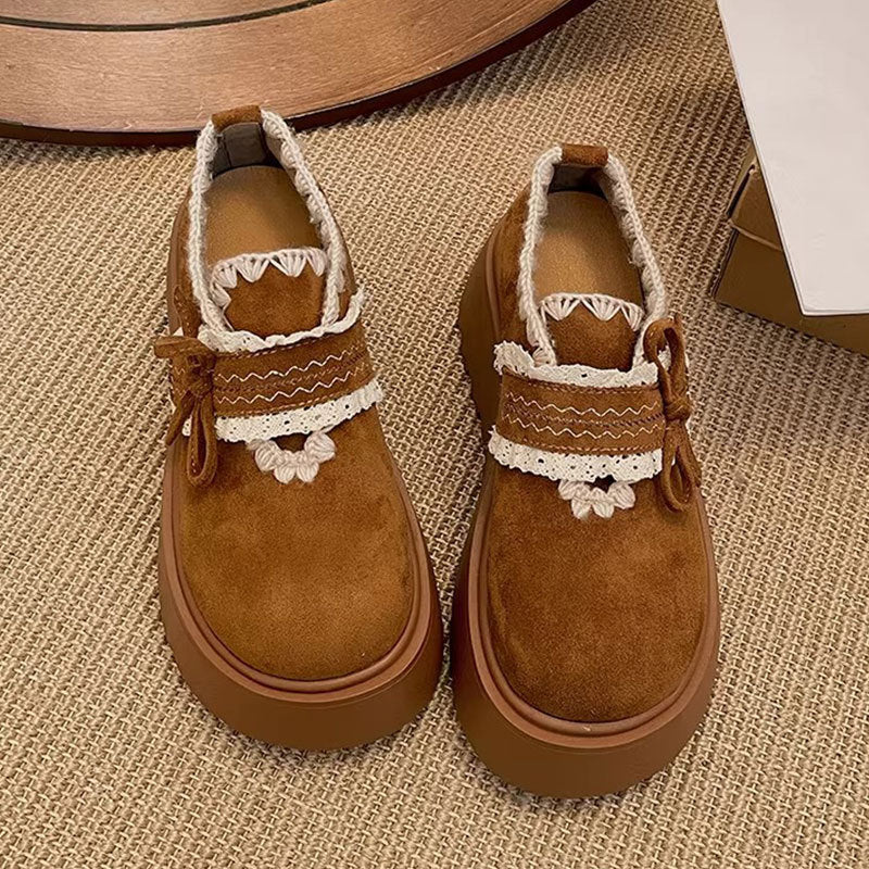 Damen Slip-On Schuhe Bequem mit Riemchen Blumen Design