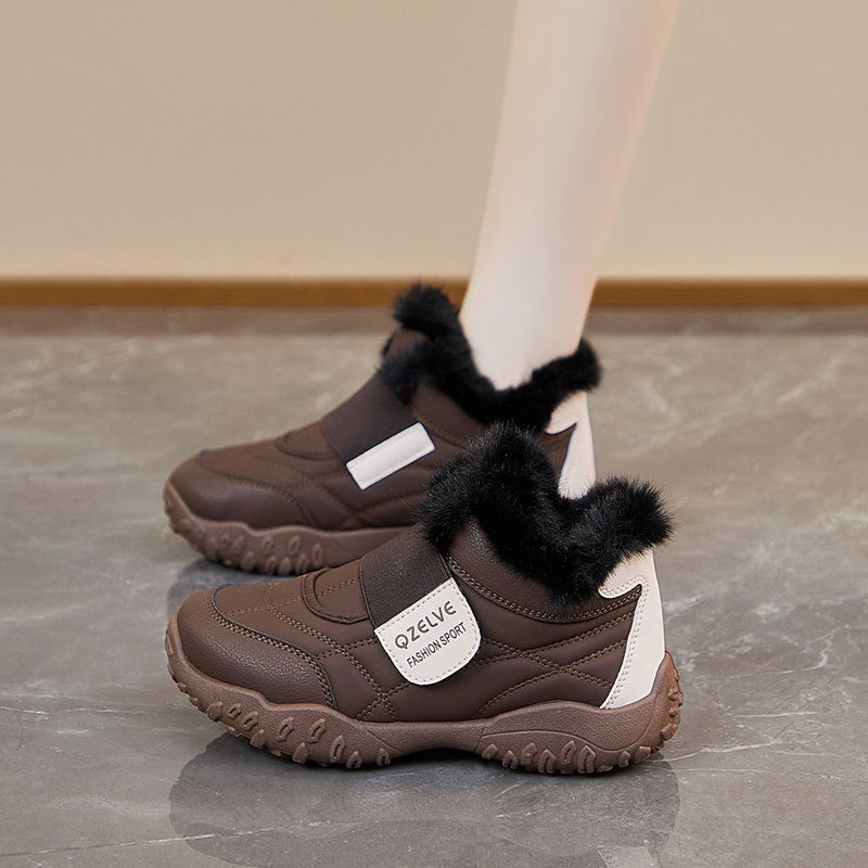 Damen Winterstiefel Sportlich Warm Flauschig Rutschfest