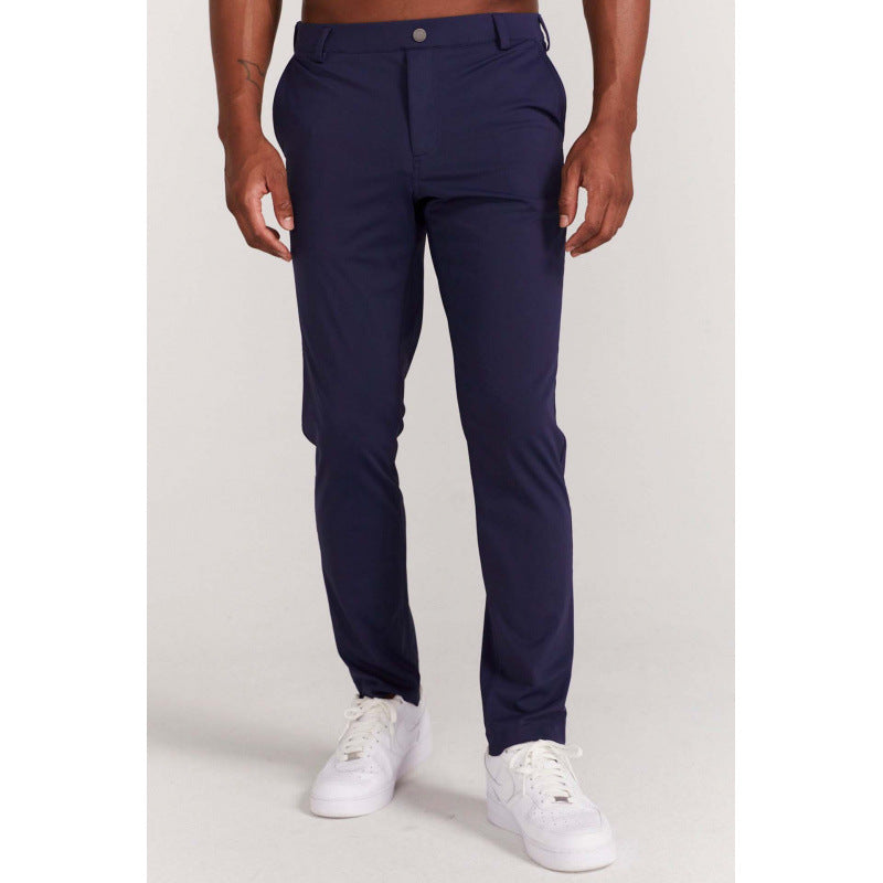 Herren Stretchhose Elegant Slim Fit Schwarz