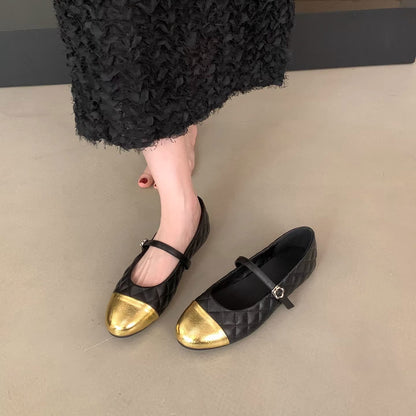 Damen Ballerinas Elegante Riemen Schuhe Glitzer