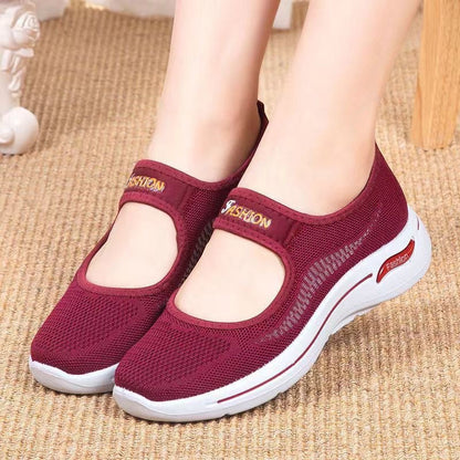 Damen Sneaker Slip-On Weite Passform Elastisch Bequem