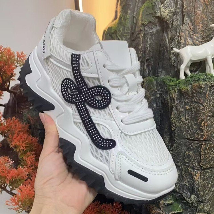 Damen Sneaker Glitzernde Akzente Atmungsaktiv Sportlich