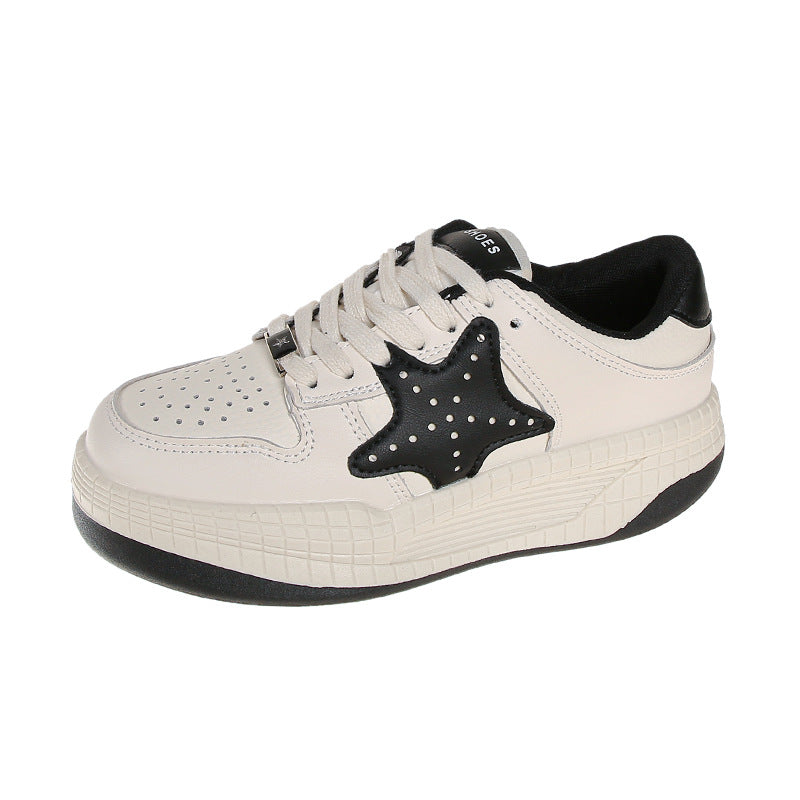 Damen Sneaker Sternen-Design Comfort Sohle