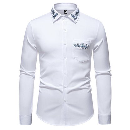 Herren Langarmhemd Modern Blumenmuster Elegantes Design