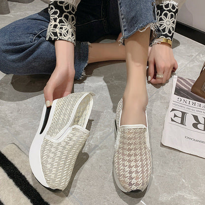 Damen Sneaker Hochabsatz Slip-On Schuhe Frauen