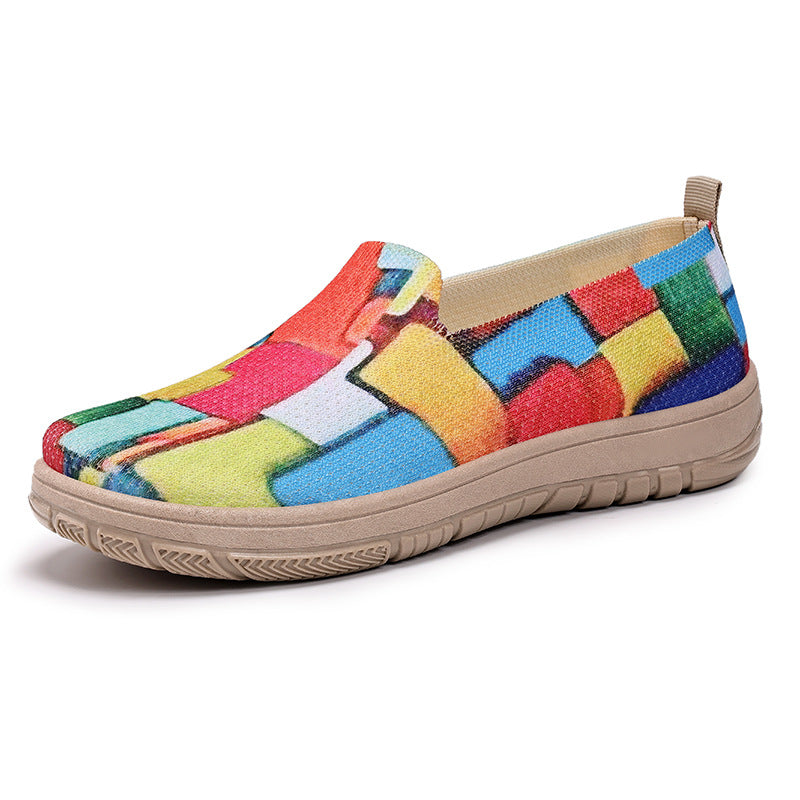 Damen Slip-On Schuhe Bunt Modisch Frauen Schuhe