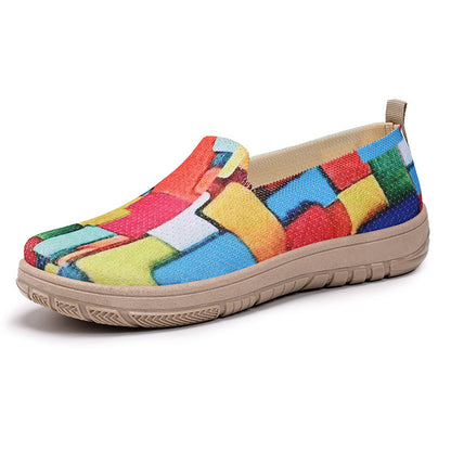 Damen Slip-On Schuhe Bunt Modisch Frauen Schuhe