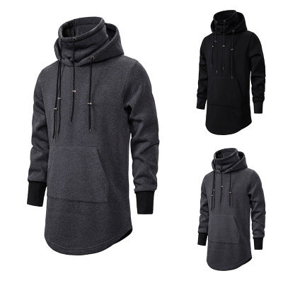 Herren Hoodie Modern Asymmetrisch Kängurutasche - BerlinGlamour