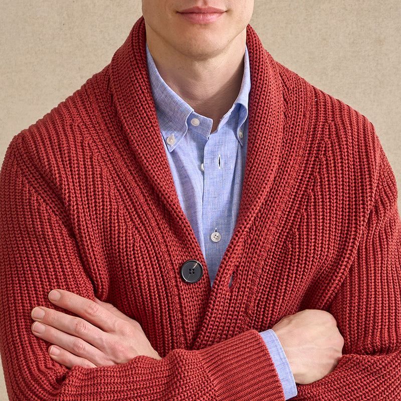 Herren Strickjacke Lässig Modern mit Knöpfen