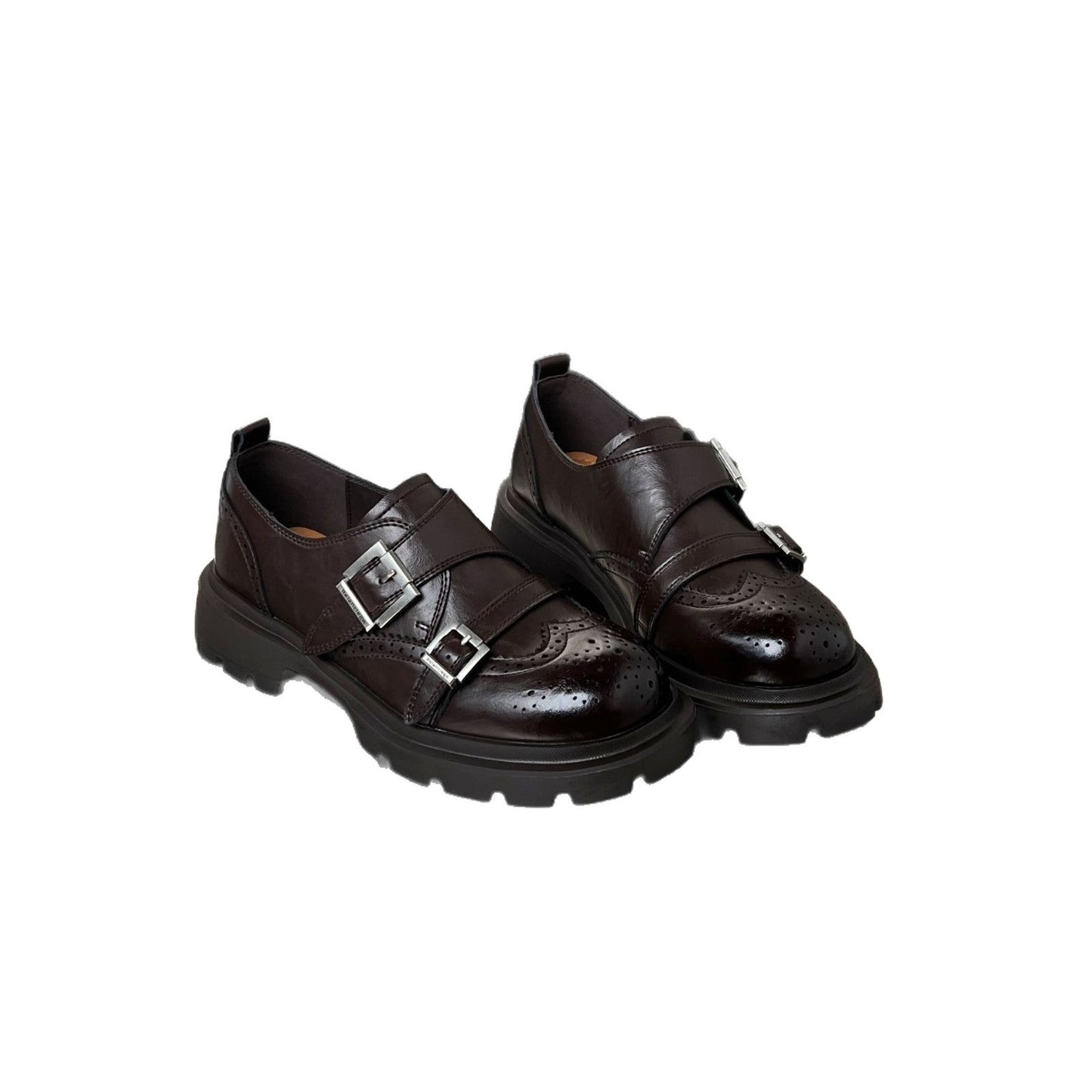 Damen Schnürschuhe Elegante mit Schnallen und rutschfester Sohle