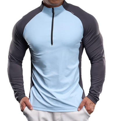 Herren Funktionsshirt Raglan Ärmel Half-Zip Sportlich