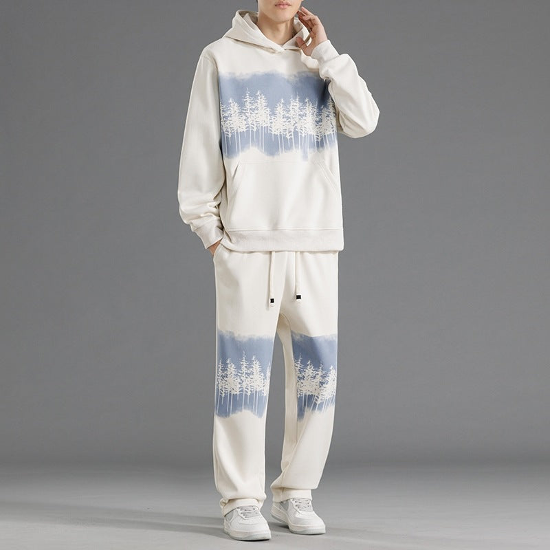 Herren Loungewear Set Bequem Baum Print Relaxed - BerlinGlamour