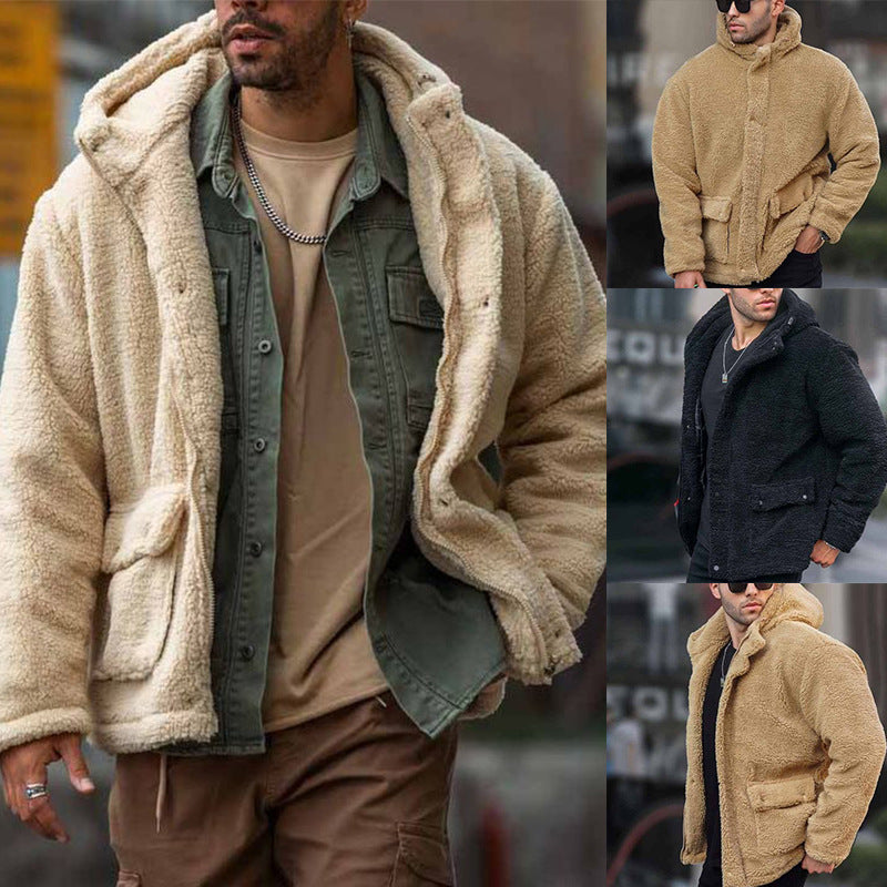 Herren Fleecejacke Lässig Warm mit Innenfutter und Taschen - BerlinGlamour