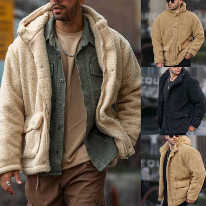 Herren Fleecejacke Lässig Warm mit Innenfutter und Taschen - BerlinGlamour