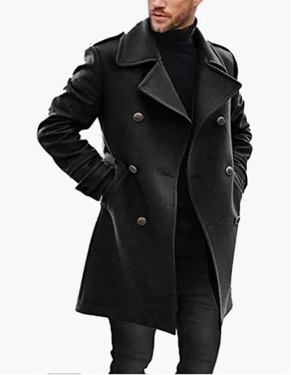 Herren Trenchcoat Modern Slim Fit Elegant Wasserabweisend