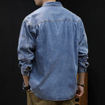Herren Denim-Jacke Lässig Modern mit Brusttaschen