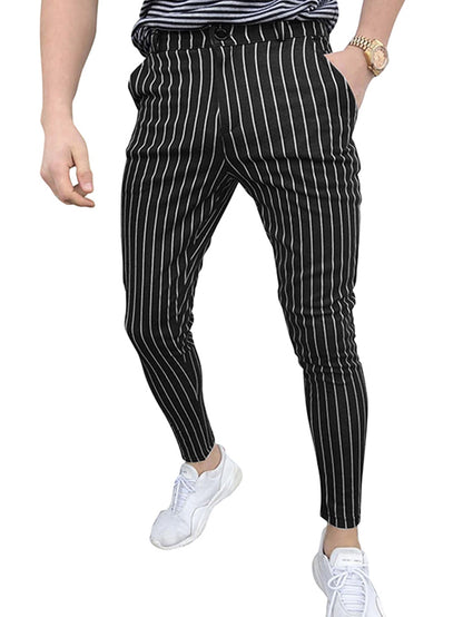 Herren Jeans Slim Fit Streifenmuster Modern Elegant