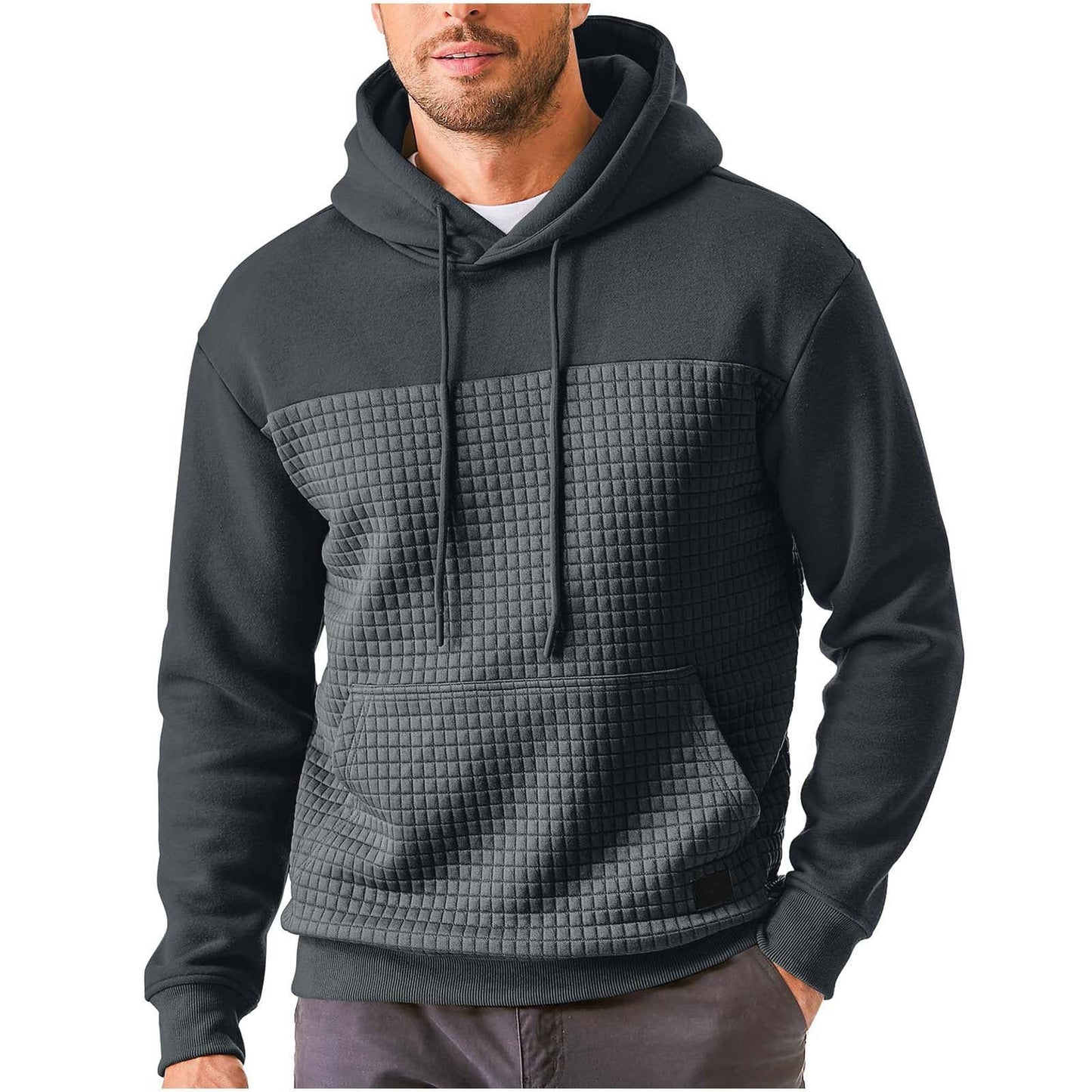 Herren Kapuzenpullover Strukturiert Modern Trendig