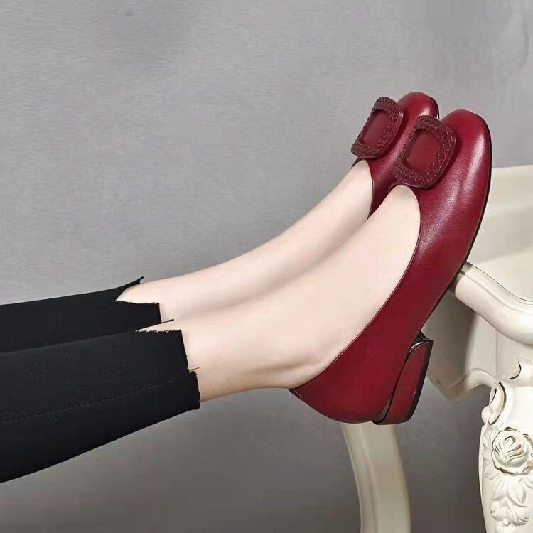 Damen Ballerinas Komfortabel mit Schnallenverzierung Elegant - BerlinGlamour